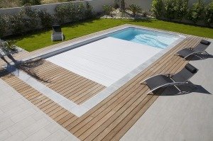 Roussillon otomatik havuz örtüsü sualtı model, 3  x   6 m