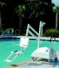 Havuz için mobil hidrolik koltuk, koruma naylonu