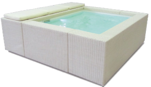 MİNİPOOL PLAYA3 KAHVE - 420 x 220. TEK GÖVDE HAZIR HAVUZ