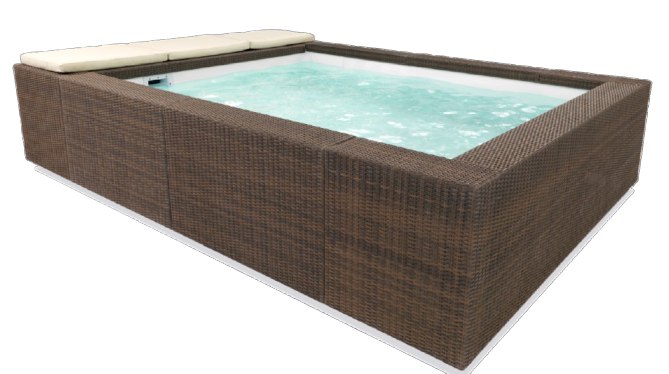 BUBBLE PLAYA 1 GRİ - 220 x 220. TEK GÖVDE HAZIR HAVUZ