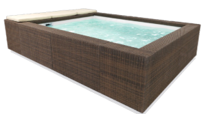 BUBBLE PLAYA 2 GRİ - 320 x 220. TEK GÖVDE HAZIR HAVUZ