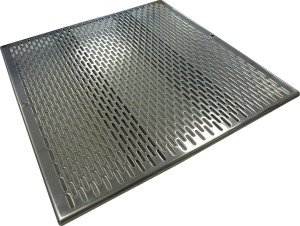 AISI 316 Paslanmaz çelik güçlendirilmiş ızgara 410 x 410 mm