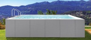 Yüzme Havuzu 4 x 9 m  DOLCEVITA Diva  15 m3 / h kum filtreli, 2 LED aydınlatma