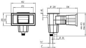Geniş ağızlı Yuvarlak kapak skimmer - Bej