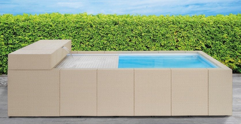 DIVA 36 Laghetto beyaz 6 m3/ h kum filtreleme sistemi havuz örtüsü +  su kaskadı