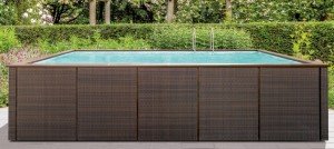 Yüzme havuzu 3 x 5 m DOLCEVITA Rattan 10 m3 / h, Kum filtreli, 1 LED Aydınlatma