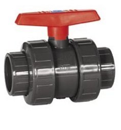 PVC Küresel asit vanası (Teflon + EPDM) Ø 110 mm PN10