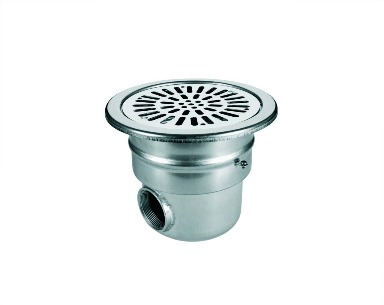 Paslanmaz çelik yuvarlak dip süzgeci 2'' yandan bağlantı (içten dişli)