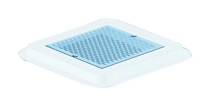 345x345mm Fiberglas çerçeveli paslanmaz çelik kare dip emiş ızgarası