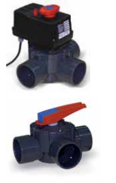 üç yollu vana - yapıştırma otomatik ø 63-75 mm 220 vac