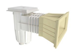 Standart kare kapaklı Liner skimmer, Bej