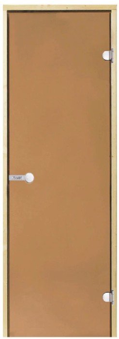 Çam Çerçeveli Bronz Camlı Sauna Kapısı (Derinlik: 6cm)