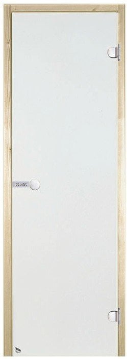 Çam Çerçeveli Düz Camlı Sauna Kapısı (Derinlik: 6cm)