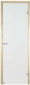 Çam Çerçeveli Düz Camlı Sauna Kapısı (Derinlik: 6cm)