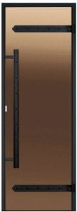 Alüminyum Çerçeveli Bronz Camlı Dekoratif Sauna/ Buhar Odası Kapısı (Derinlik: 6 cm)