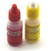 Teskit yedek sıvı 15 cm3 lük şişelerde sıvı, ph ve klor için