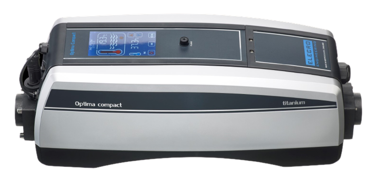 Optima Compact dijital ekran elektrikli havuz suyu ısıtıcısı monofaze/trifaze, titanyum