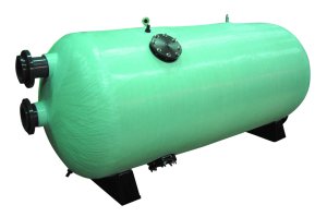 Yatay Bobin Sargı Kum Filtresi Ø1050 mm Uzunluk 1900mm  Filtrasyon hızı 30m3/h/m2  Çıkış Ø90 mm  Debi 52m3/h