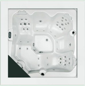 PURE ERGO Spa Beyaz Keskin Yüzeyli PureLine + ECOSpa Yalıtım + Bluetooth Ses Sistemi