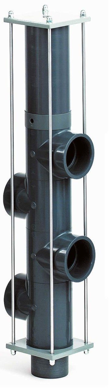 Besgo 5 yollu pnömatik vana DN125 / Ø140 Bağlantılı 450 mm (Su)