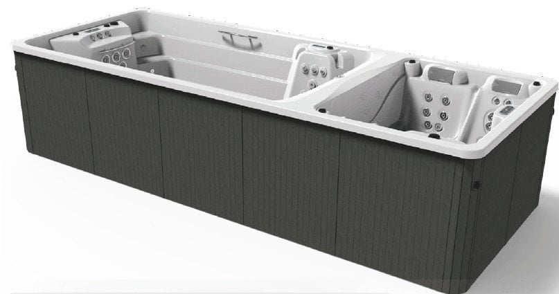 SWIMSPA DUAL Kaplamasız + Paslanmaz jet + Lumiplus + Örtü