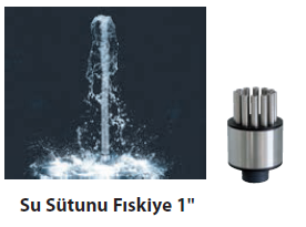 Su Sütunu fıskiye (paslanmaz) 1''-E