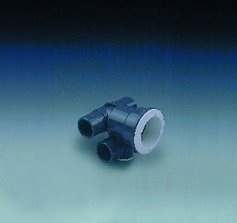 Çift çıkışlı döner tip spa Jet gövdesi ABS (Ø32 hava/ Ø32 su)