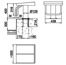 AISI 304 Atlama podyumu Yükseklik: 400 mm